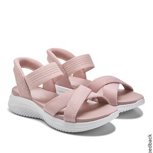 SKECHERS Women’s Sandals Slip-ins Hands Free soft pink Size 8